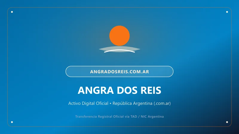 Identidad visual y presentación comercial del nombre de dominio angradosreis.com.ar en venta